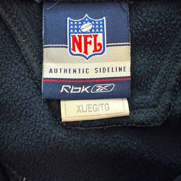 Chicago Bears NFL Vintage Quarter Zip Mens XL Reebok Pullover Authentic Sideline - Picture 6 of 9